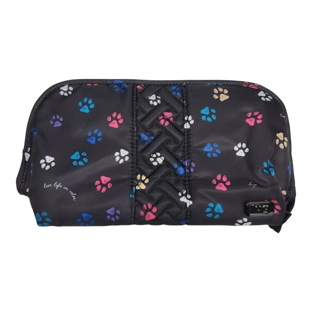 NEW Lug Travel Cosmetic Bag Flash Paws‎ Black Organizer
